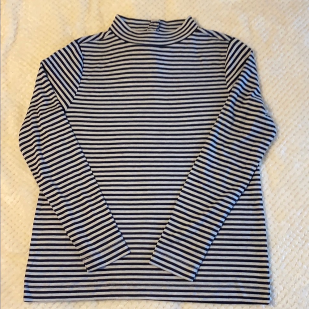 Loft Long Sleeve Shirt with Black and Gray Stipes